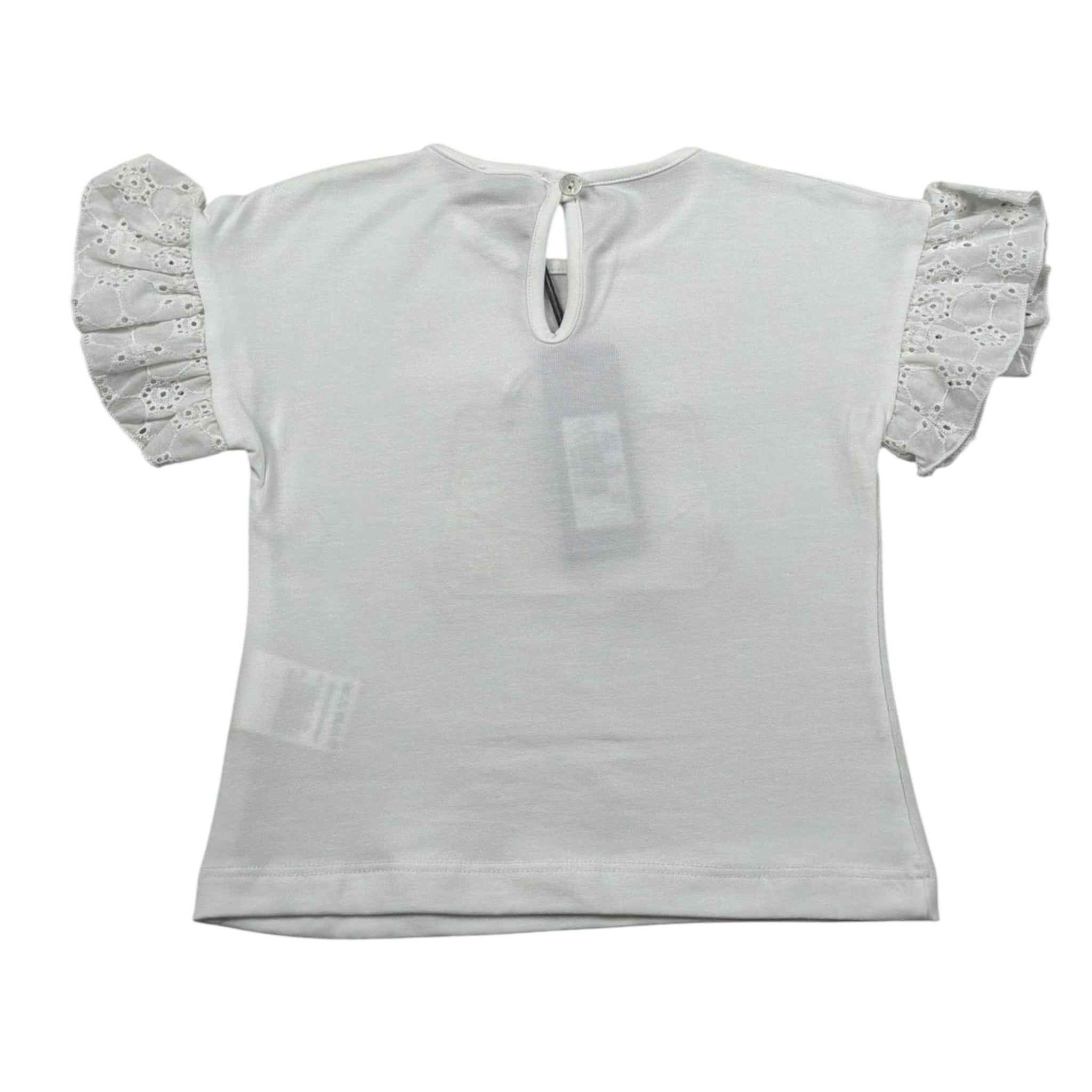 J.O. Milano T-Shirt Girocollo tinta unita con Stampa Bianco per Neonata 576P5N BIANCO J.O. MILANO 