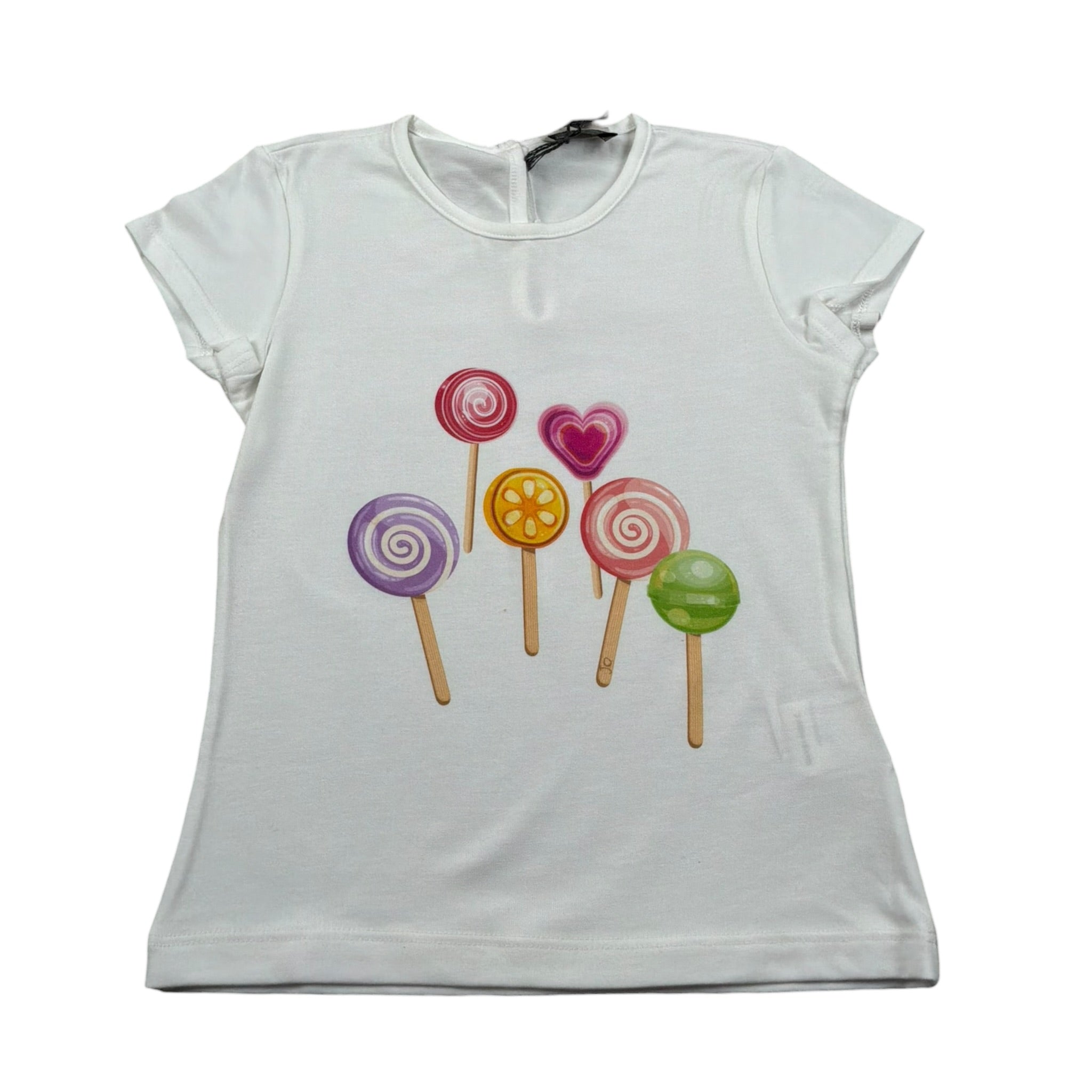 J.O. Milano T-Shirt Girocollo tinta unita con Stampa Bianco per Neonata 576Q5 BIANCO J.O. MILANO 