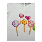 J.O. Milano T-Shirt Girocollo tinta unita con Stampa Bianco per Neonata 576Q5 BIANCO J.O. MILANO 