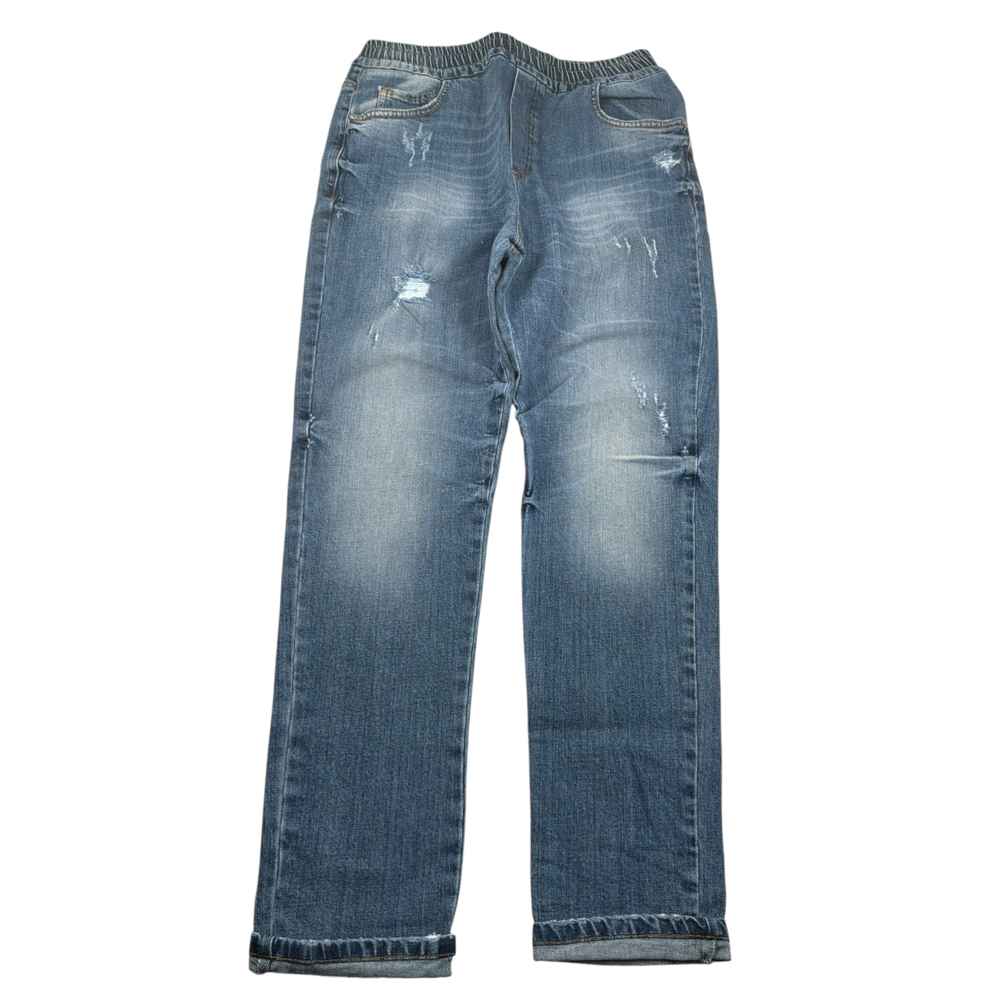 John Richmond Jeans tinta unita con Elastico In Vita Azzurro per Bambino RBA23136JE AZZURRO JOHN RICHMOND 