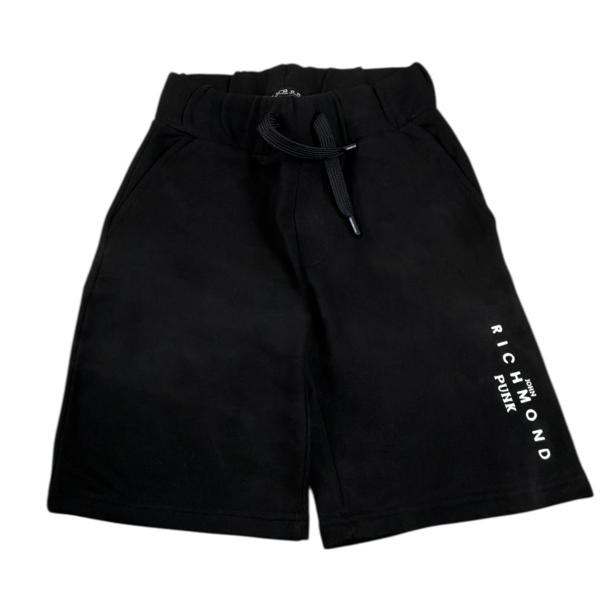 John Richmond Bermuda Tinta Unita con Elastico In Vita per Bambino RBP24006BE NERO JOHN RICHMOND 