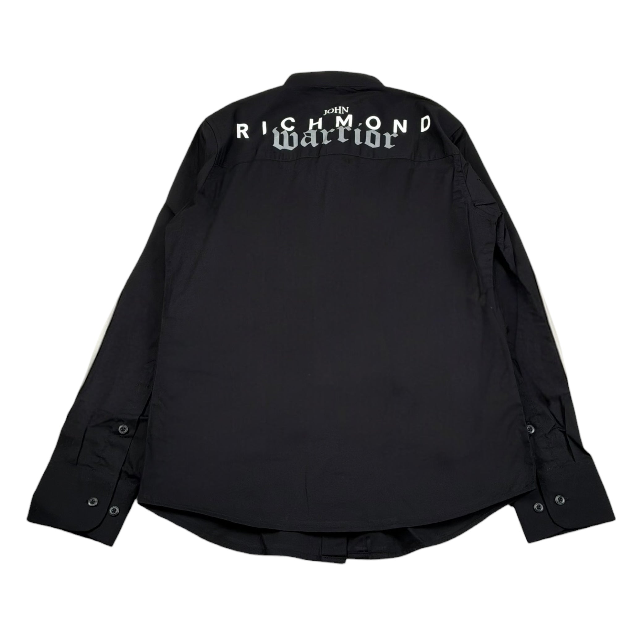 John Richmond Camicia Tinta Unita Collo Coreano per Bambino RBP24108CA NERO JOHN RICHMOND 