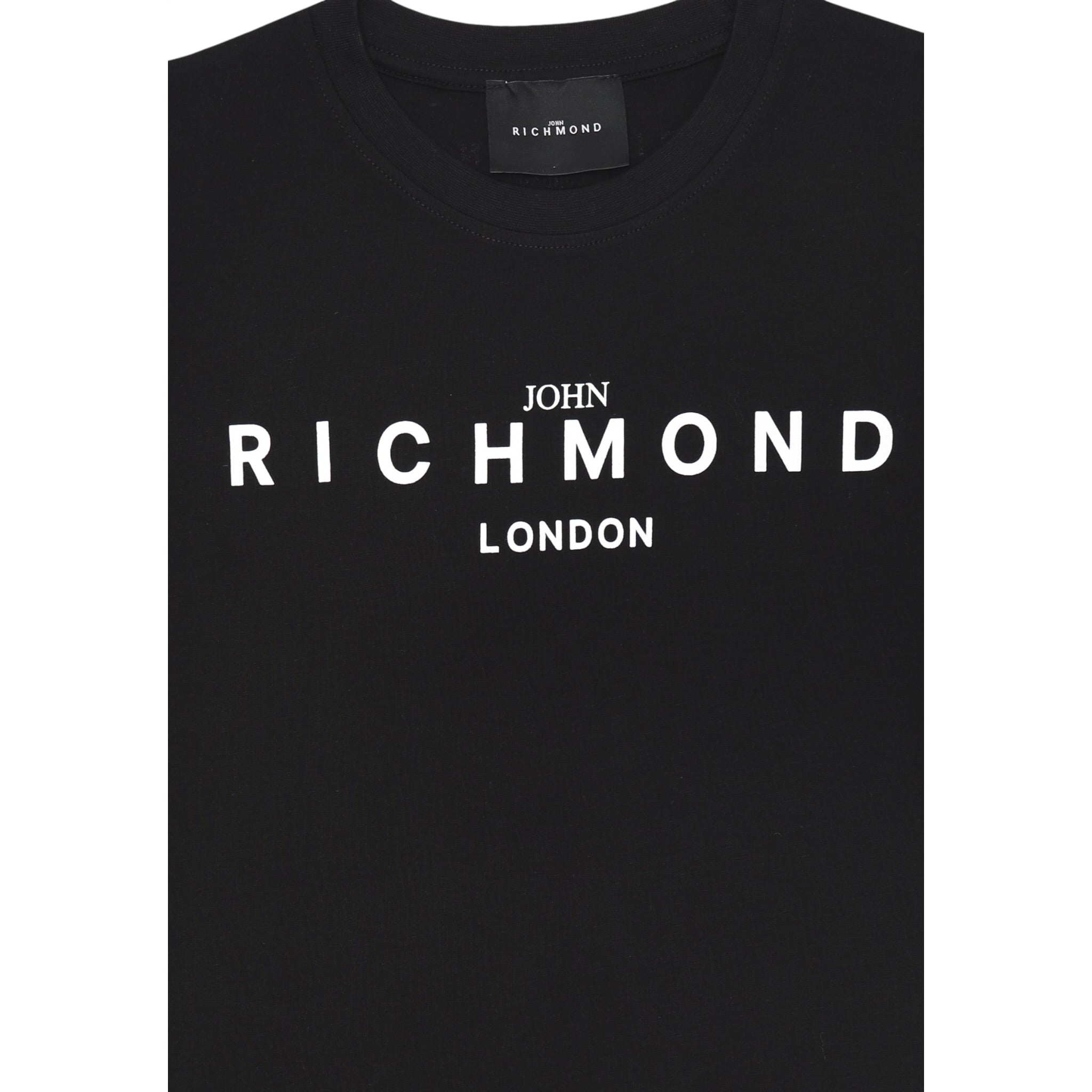John Richmond T-Shirt Girocollo Tinta Unita con Stampa per Bambino RBP25003TSX NERO JOHN RICHMOND 