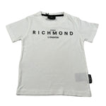 John Richmond t-shirt tinta unita con stampa per Bambino RBP25008CJX BIANCO/NERO JOHN RICHMOND 