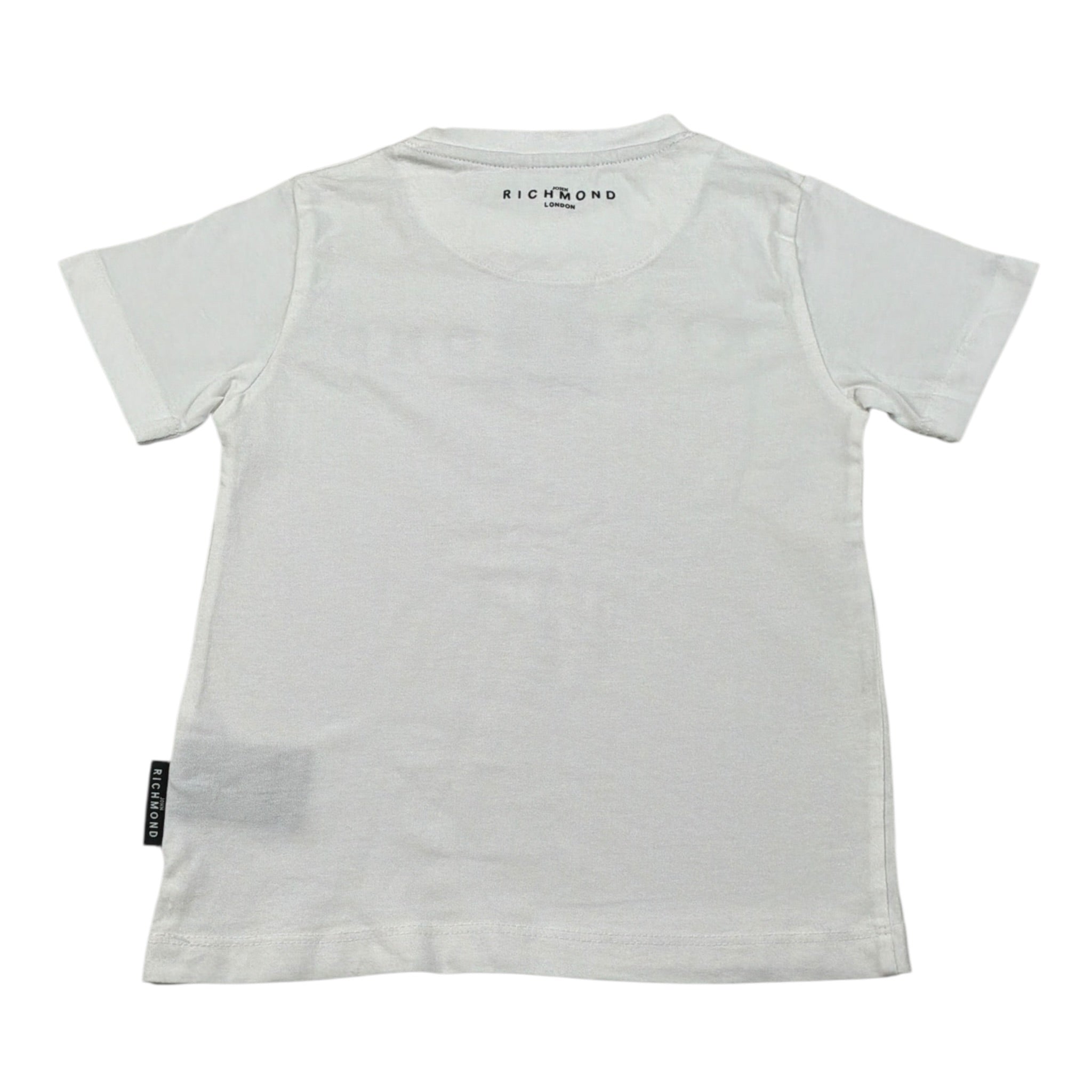 John Richmond t-shirt tinta unita con stampa per Bambino RBP25008CJX BIANCO/NERO JOHN RICHMOND 