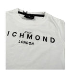 John Richmond t-shirt tinta unita con stampa per Bambino RBP25008CJX BIANCO/NERO JOHN RICHMOND 