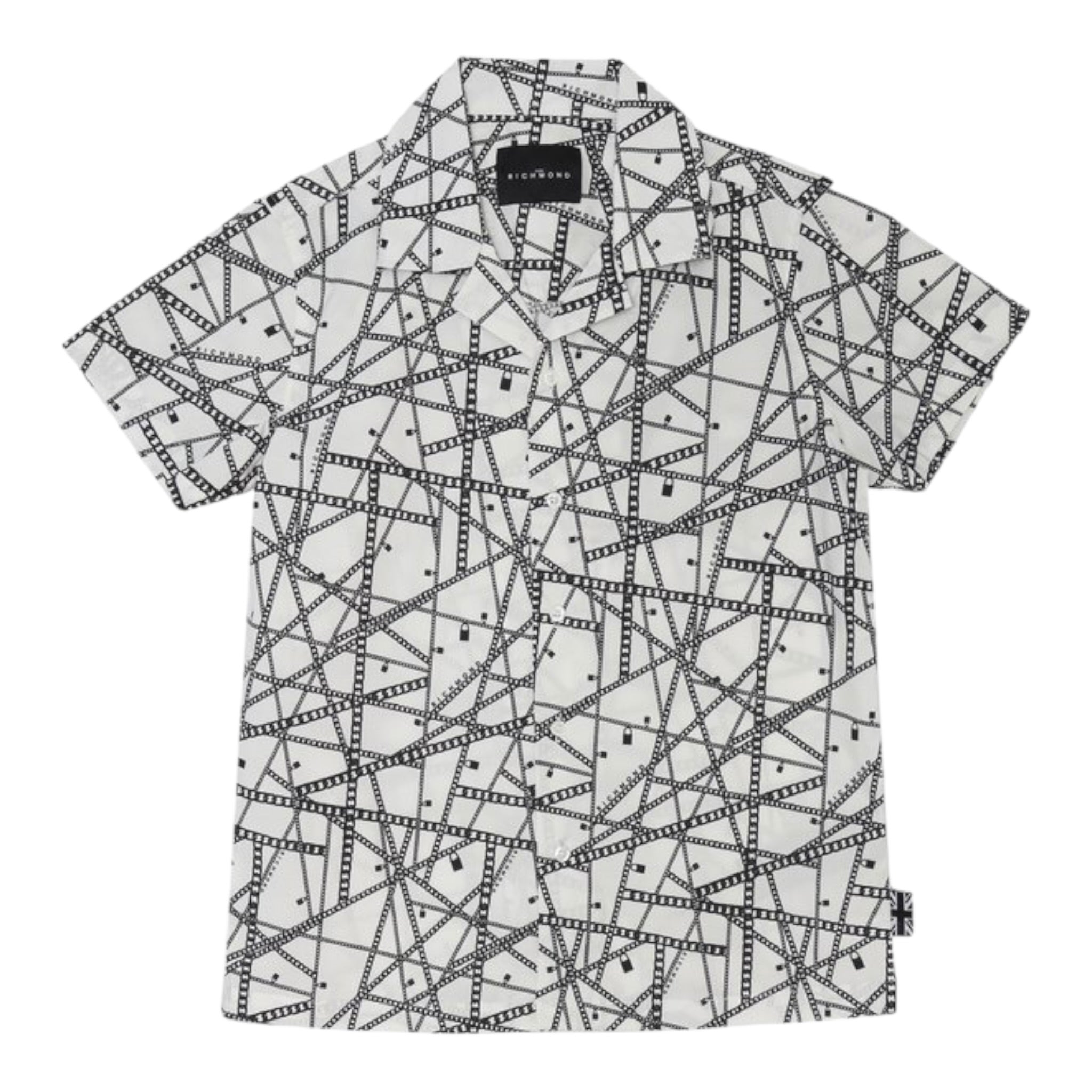 John Richmond Camicia Tinta Unita con Fantasia per Bambino RBP25093CAXX BIANCO JOHN RICHMOND 