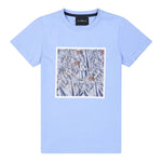 John Richmond T-Shirt Girocollo Tinta Unita con Stampa per Bambino RBP25117TS AZZURRO JOHN RICHMOND 