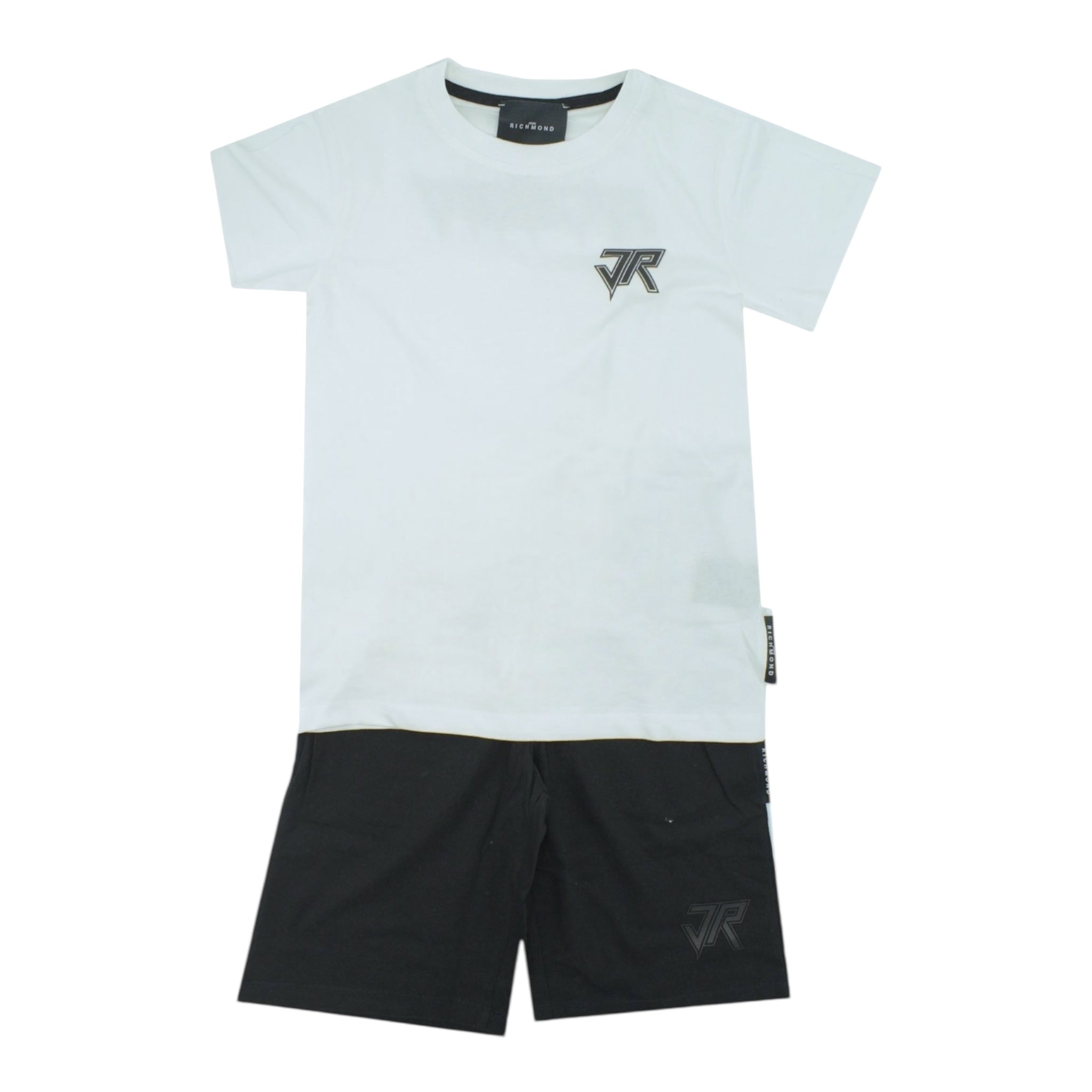 John Richmond Completo 2 Pezzi T-Shirt-Bermuda Tinta Unita per Neonato RBP25134CJX BIANCO/NERO JOHN RICHMOND 