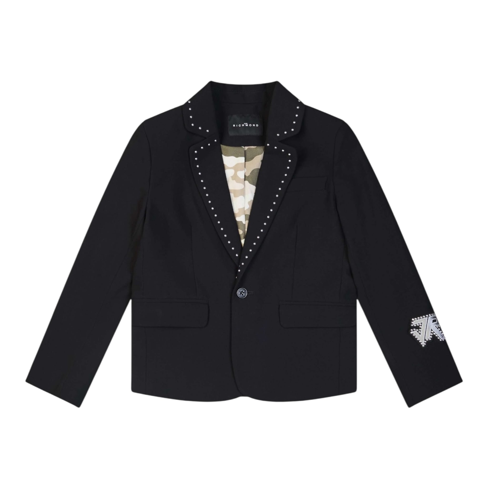 John Richmond Giacca Tinta Unita con Borchie per Bambino RBP25148GC NERO JOHN RICHMOND 