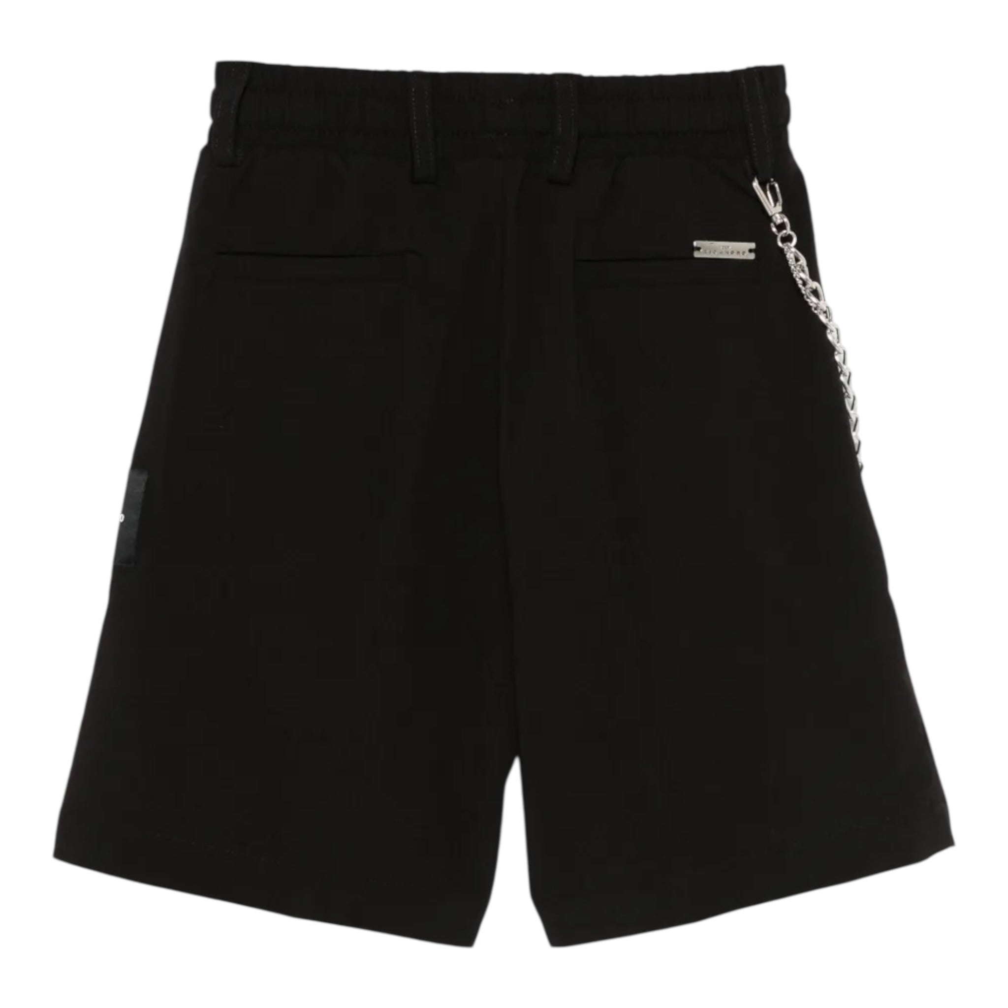 John Richmond Bermuda Tinta Unita con Elastico In Vita per Bambino RBP25226BEX NERO JOHN RICHMOND 