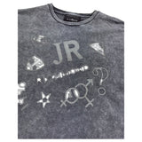 John Richmond T-Shirt Girocollo Tinta Unita con Applicazioni per Bambino RBP26172TS GRIGIO JOHN RICHMOND 
