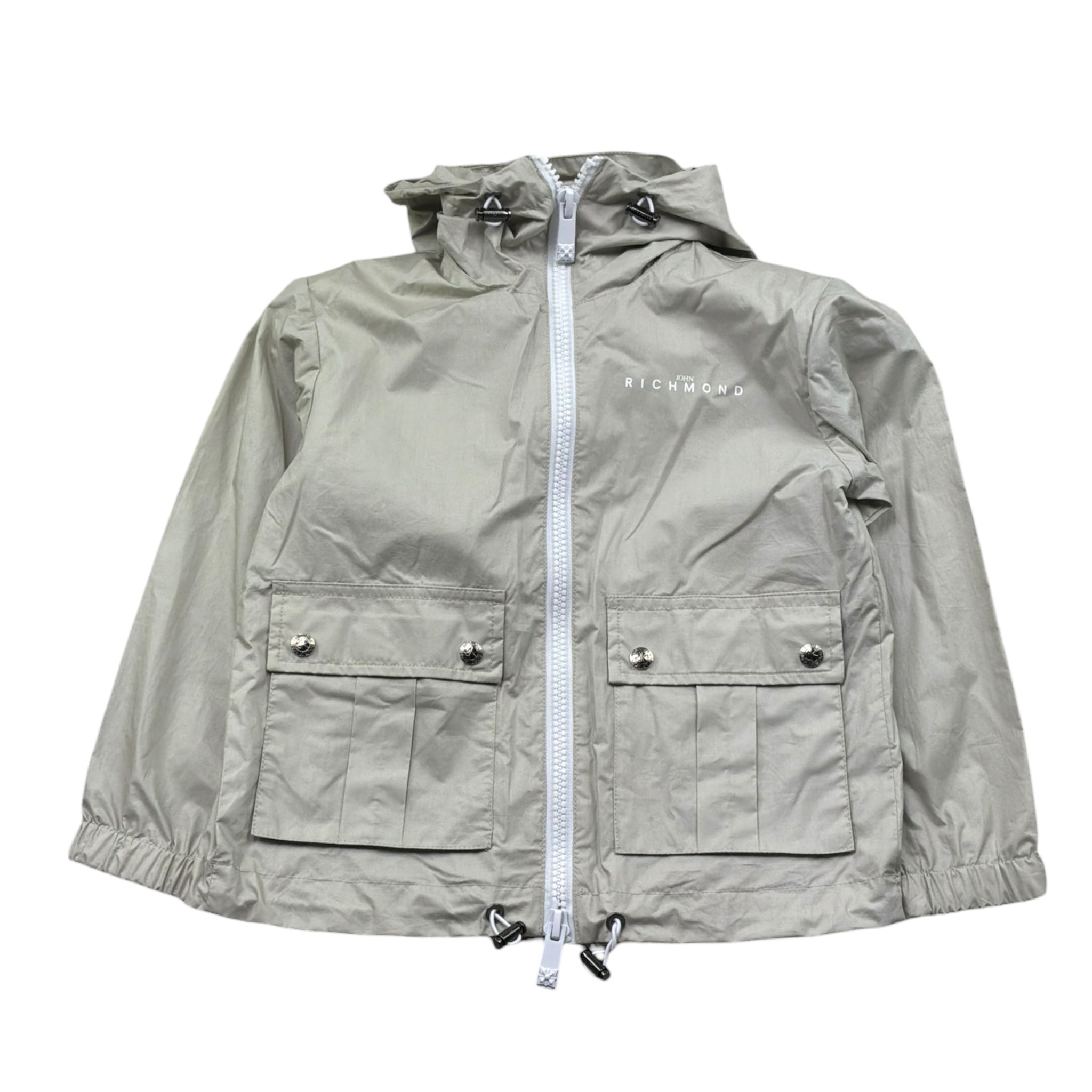 John Richmond Giubbino Tinta Unita con Cappuccio E Zip per Bambino RBP26186GB BEIGE JOHN RICHMOND 