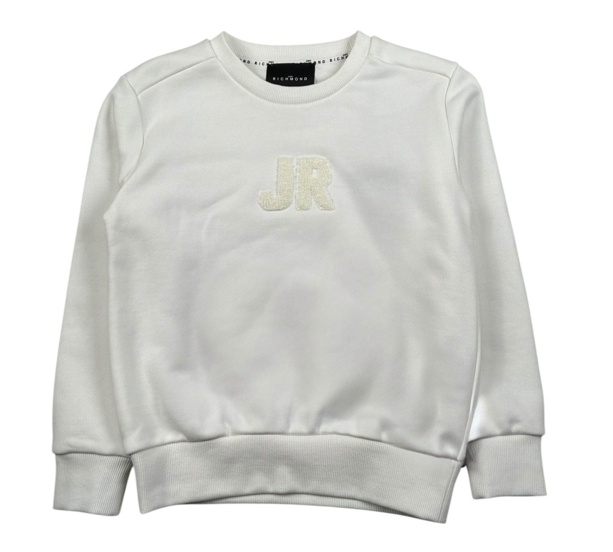 John Richmond Felpa Girocollo Tinta Unita con Logo per Bambino RBP26189FE BIANCO JOHN RICHMOND 