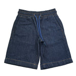 John Richmond Bermuda Tinta Unita In Denim con Elastico In Vita per Bambino RBP26208BE BLU JOHN RICHMOND 