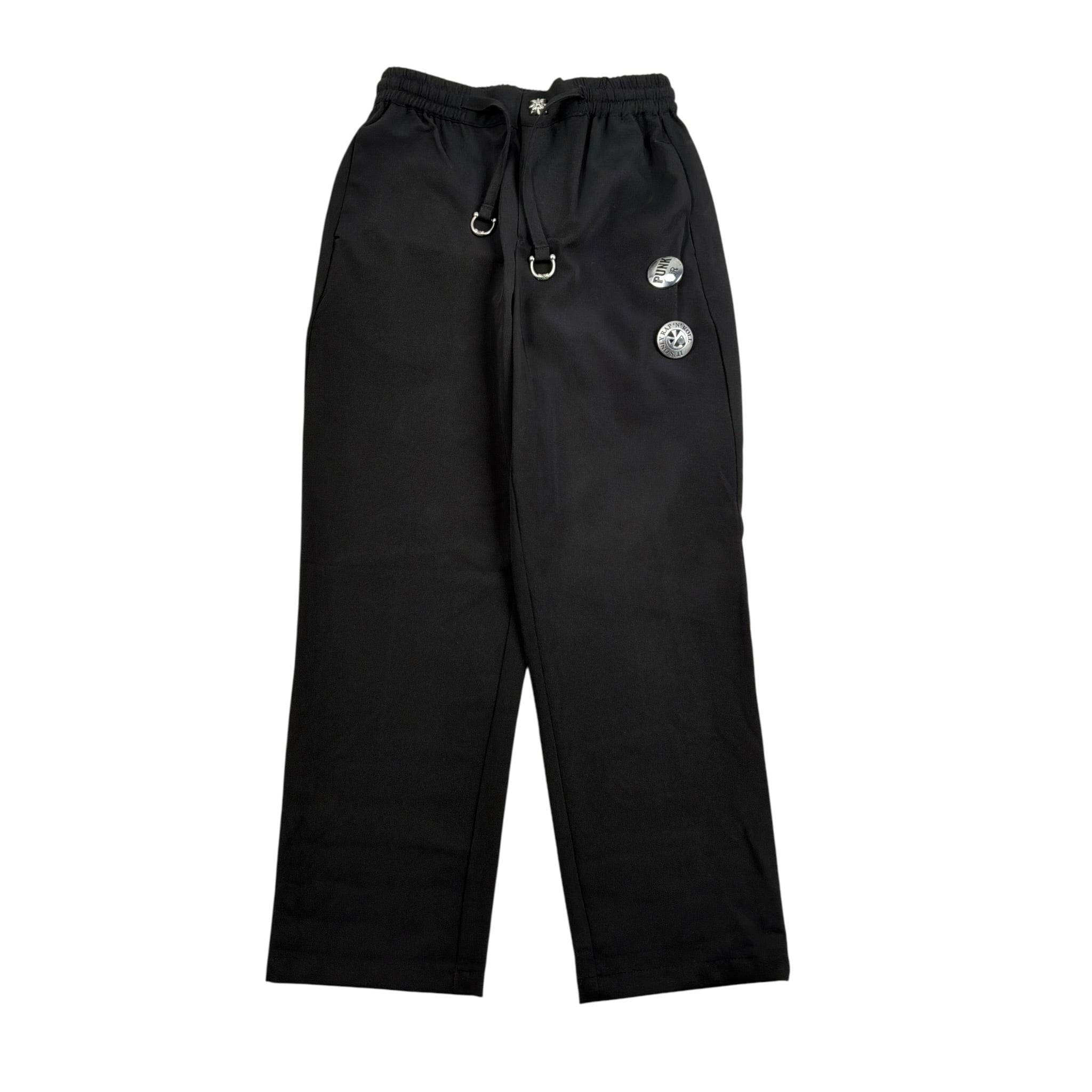 John Richmond Pantalone tinta unita con Elastico In Vita Nero per Bambino RGP23039PA NERO JOHN RICHMOND 
