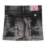 John Richmond Gonna In Denim tinta unita con Girovita Regolabile Nero per Bambina RGP25016GOXX NERO JOHN RICHMOND 