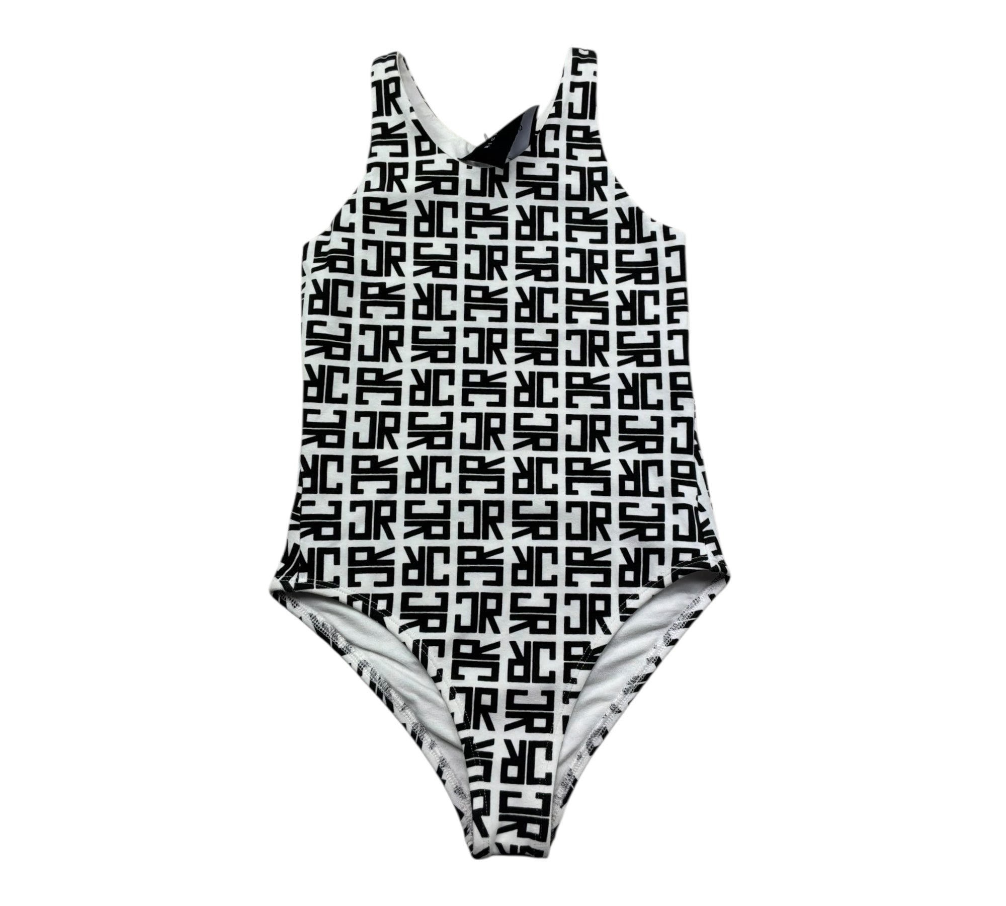 John Richmond Costume Intero Stampa Loghi per Bambina RGP26025CO BIANCO JOHN RICHMOND 