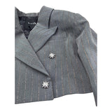 John Richmond Giacca Modello Crop Tinta Unita Doppiopetto per Bambina RGP26036GC GRIGIO JOHN RICHMOND 