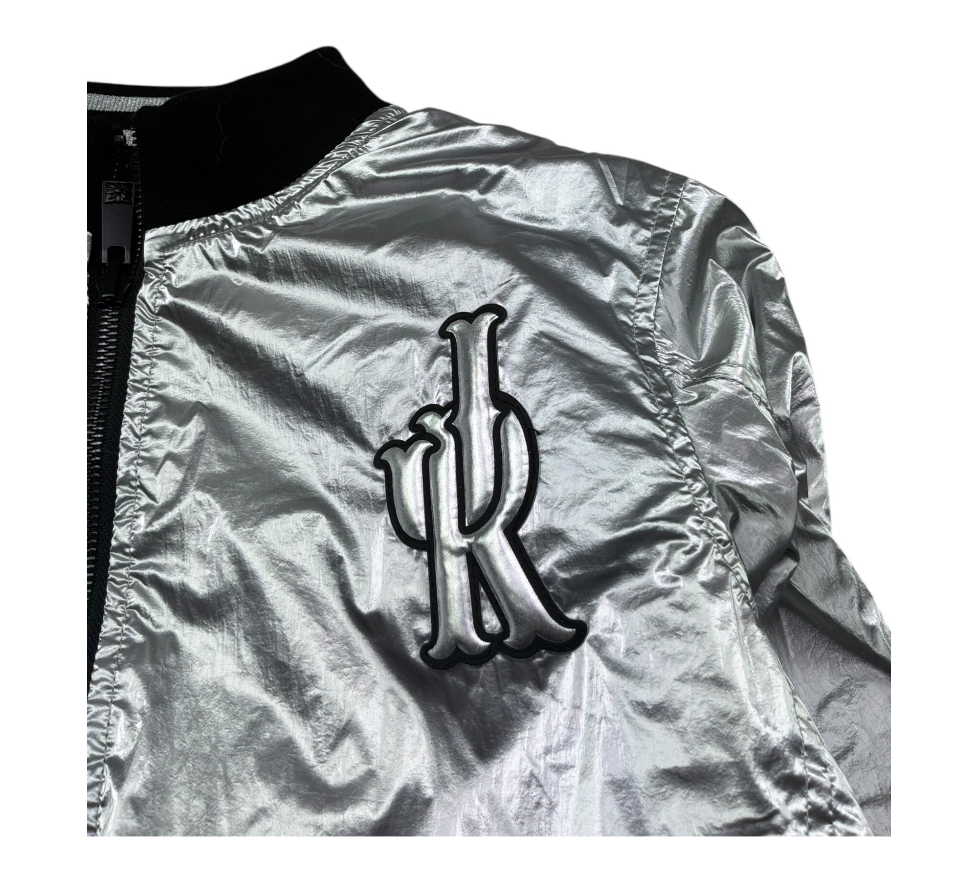 John Richmond Giubbino Reversibile con Zip Bicolore per Bambina RGP26037GB NERO/ARGENTO JOHN RICHMOND 