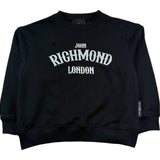 John Richmond Felpa Chiusa Girocollo Tinta Unita con Logo per Bambina RGP26056FE NERO JOHN RICHMOND 