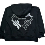 John Richmond Felpa con Zip E Cappuccio Tinta Unita per Bambina RGP26057FE NERO JOHN RICHMOND 