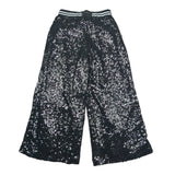 John Richmond Pantalone Modello Palazzo Paillettato Tinta Unita per Bambina RGP26060PA NERO JOHN RICHMOND 