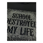 John Richmond T-Shirt Girocollo Tinta Unita con Brillantini per Bambina RGP26065TS NERO JOHN RICHMOND 