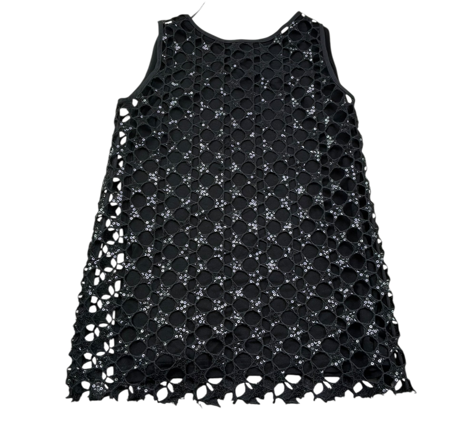 John Richmond Top Giromanica Tinta Unita Taforato per Bambina RGP26102 NERO JOHN RICHMOND 