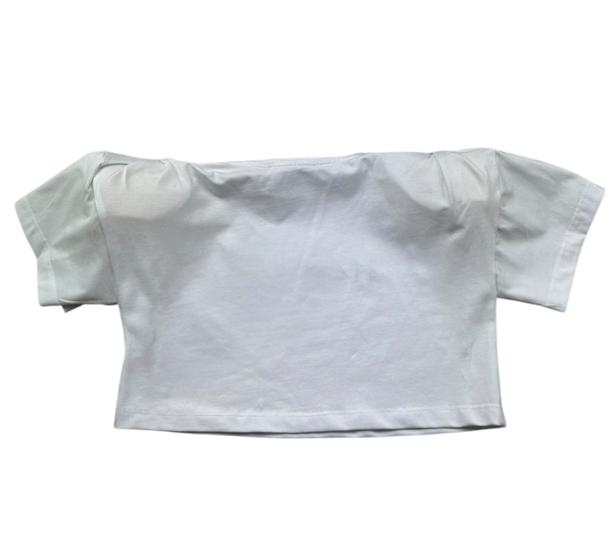 John Richmond T-Shirt Girocollo Tinta Unita con Logo Modello Crop per Bambina RGP26123TS BIANCO JOHN RICHMOND 