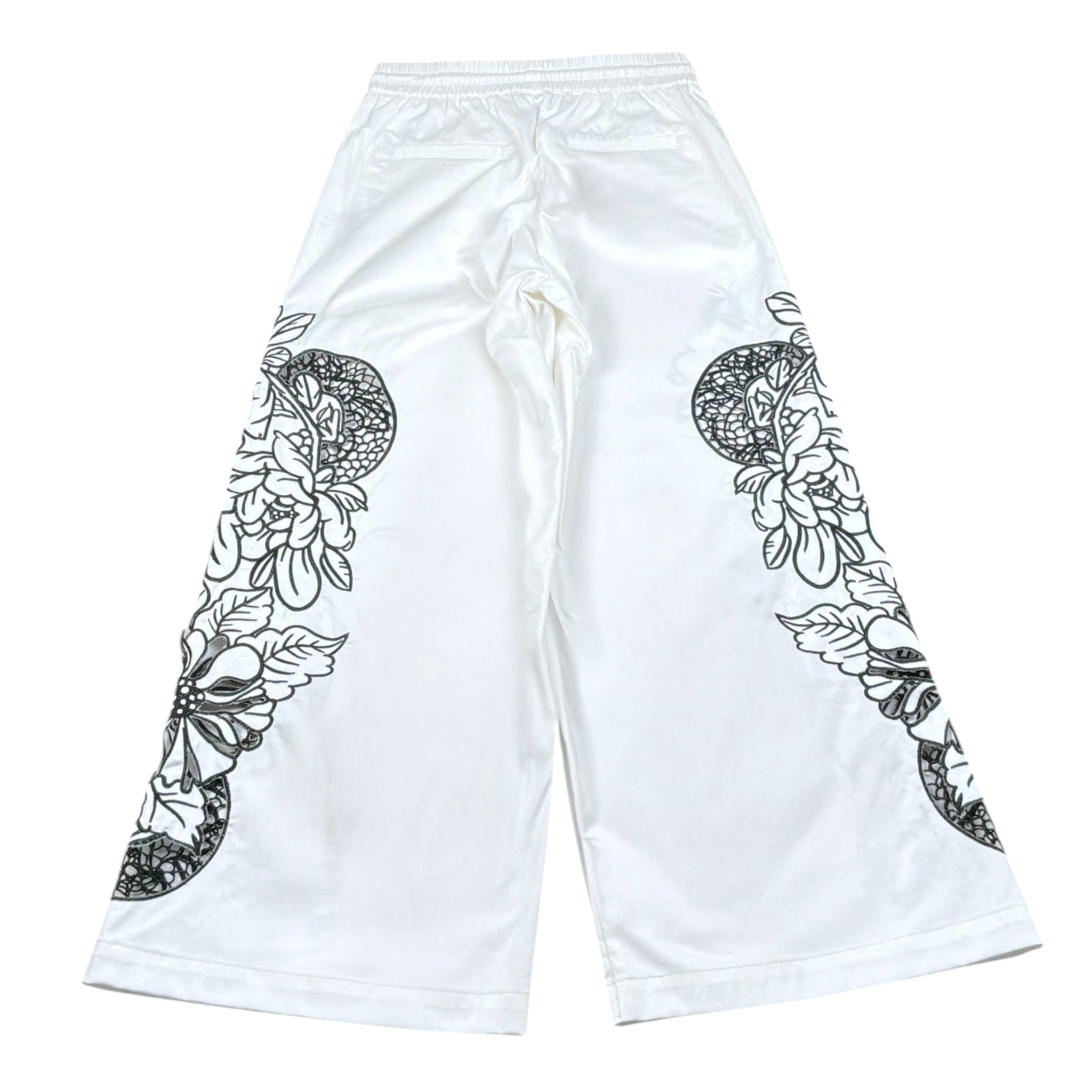 John Richmond Pantalone Modello A Palazzo Tinta Unita con Stampa per Bambina RGP26127PA BIANCO JOHN RICHMOND 