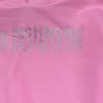 John Richmond Felpa Tinta Unita con Cappuccio E Brillantini per Bambina RGP26197FE ROSA JOHN RICHMOND 