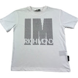John Richmond T-Shirt Girocollo Tinta Unita con Brillantini per Bambina RGP26207TS BIANCO JOHN RICHMOND 