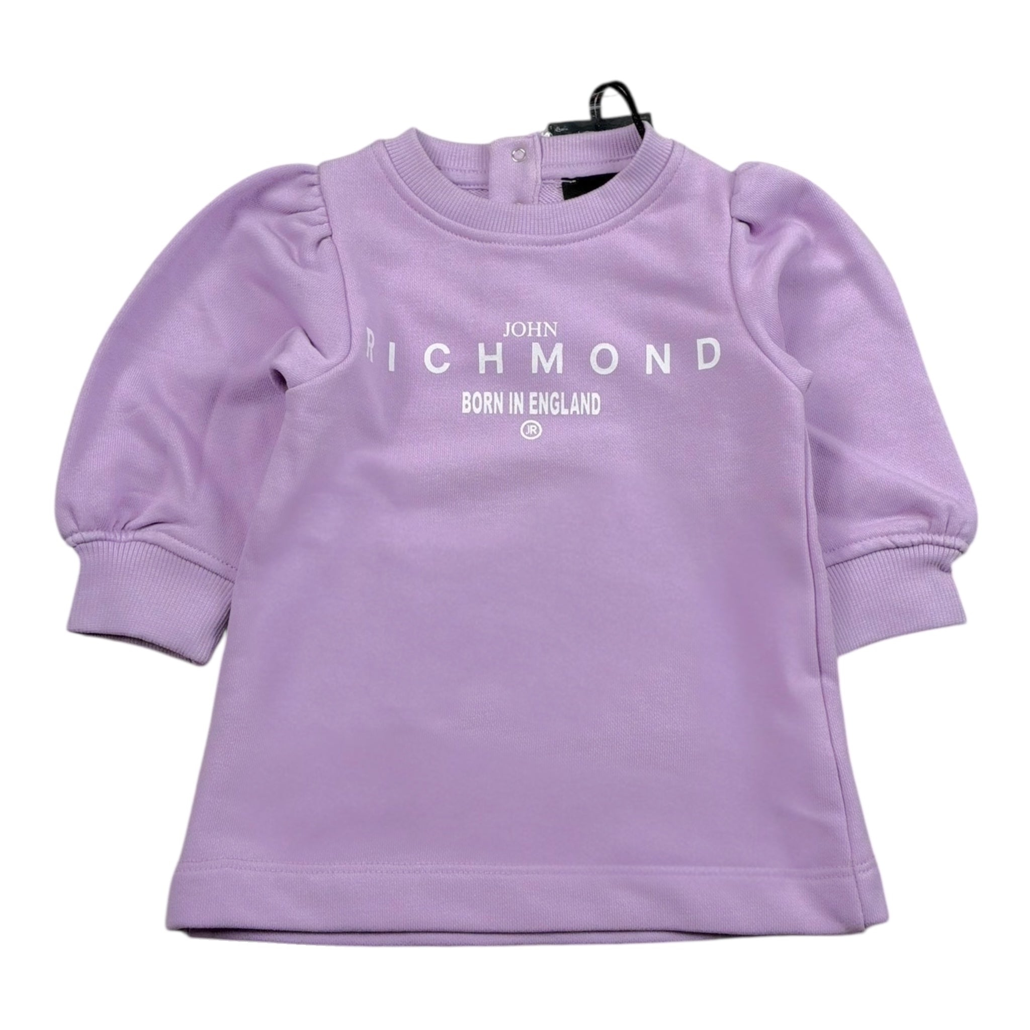 John Richmond Abito Girocollo Tinta Unita con Stampa per Neonata RIA24004VE LILLA JOHN RICHMOND 
