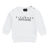 John Richmond Felpa Girocollo Tinta Unita con Stampa per Neonato RIA24035FE BIANCO JOHN RICHMOND 