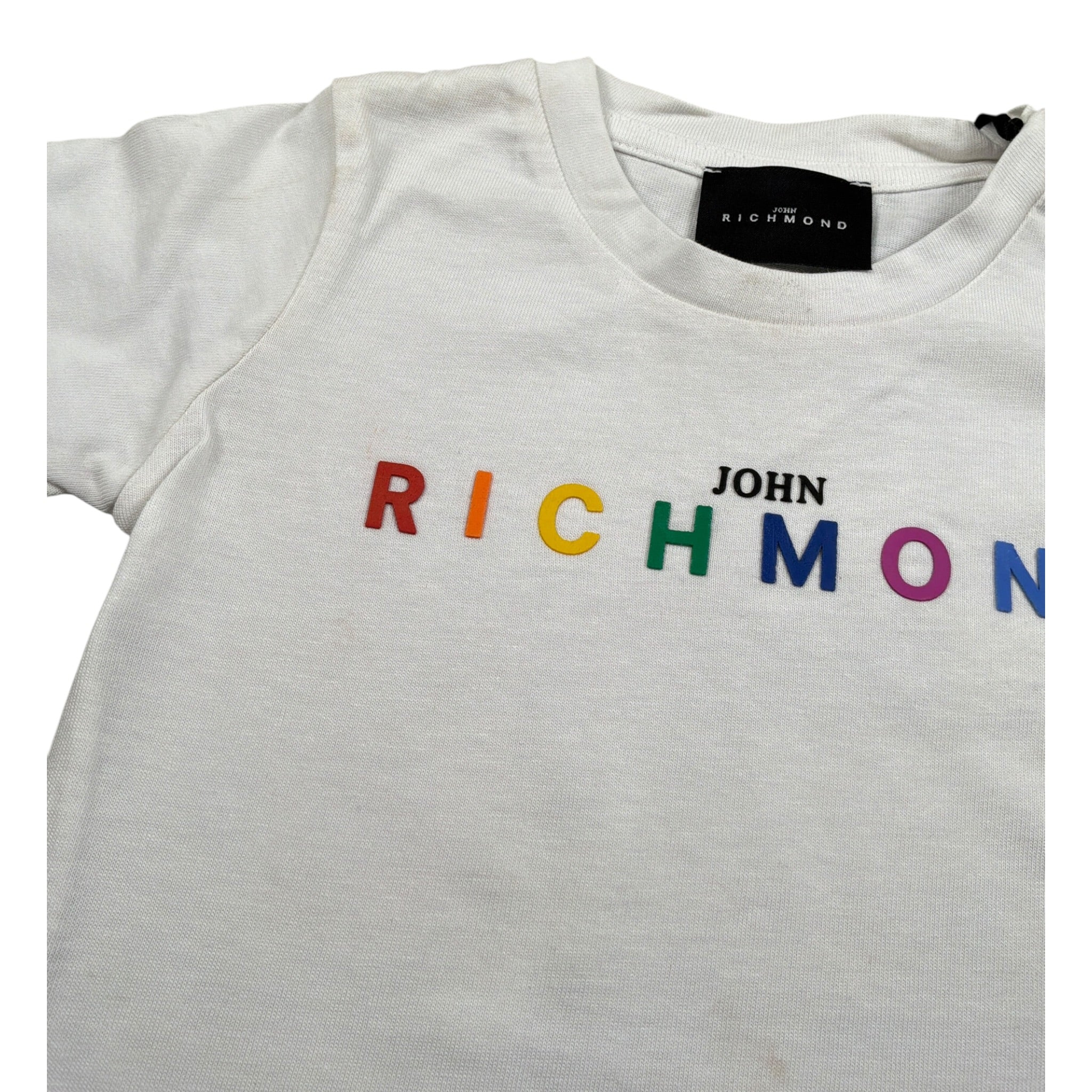 John Richmond T-Shirt Girocollo tinta unita con Stampa Bianco per Neonato RIP21046TS BIANCO JOHN RICHMOND 