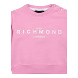 John Richmond Felpa Girocollo Tinta Unita con Stampa per Bambina RIP25003FE ROSA JOHN RICHMOND 