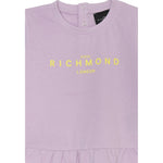John Richmond Abito Tinta Unita con Stampa per Neonata RIP25005VEX LILLA JOHN RICHMOND 