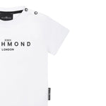 John Richmond T-Shirt Girocollo Tinta Unita con Stampa per Neonato RIP25014TSXXX BIANCO JOHN RICHMOND 