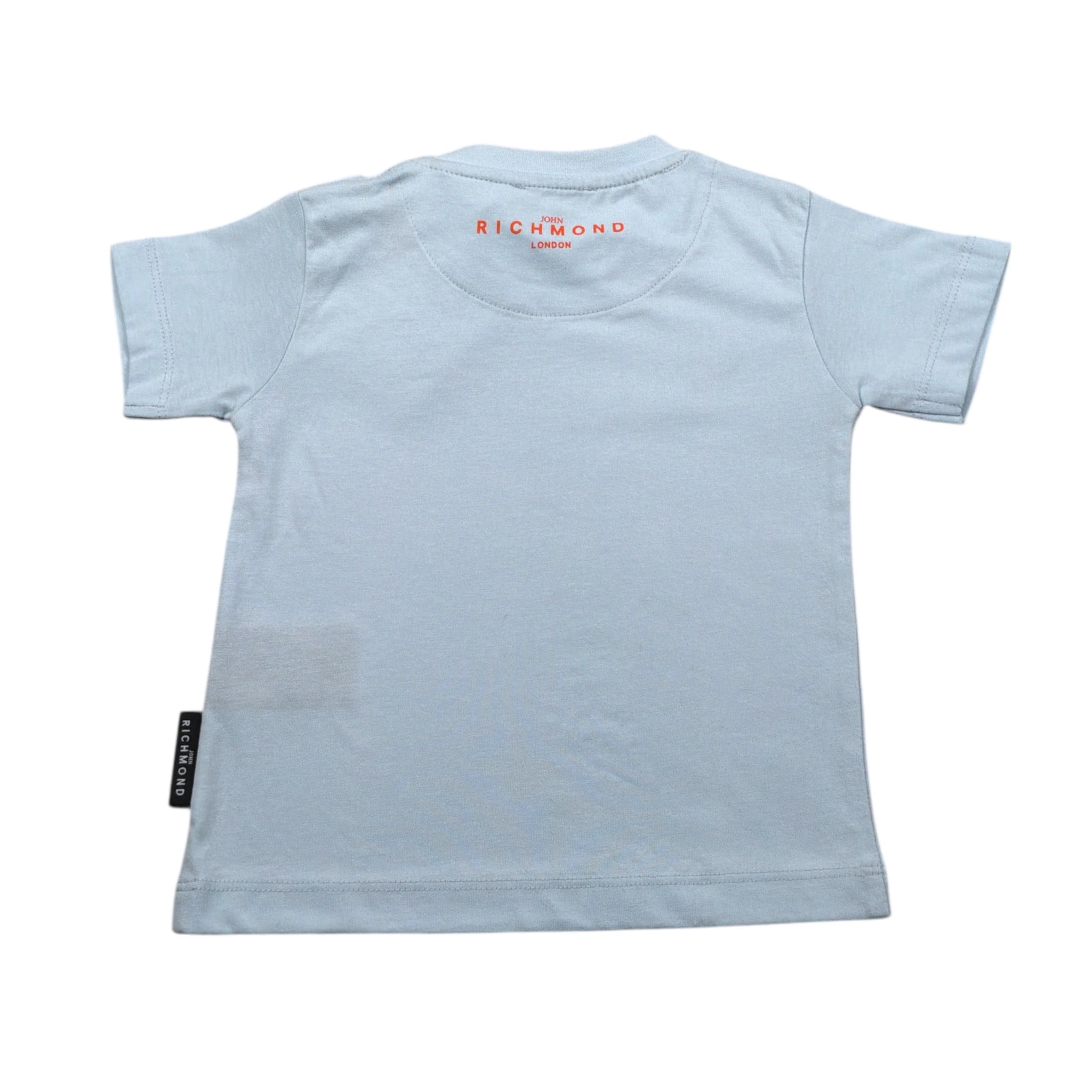John Richmond T-Shirt Girocollo tinta unita con Stampa Azzurro per Neonato RIP25014TSXXXX AZZURRO JOHN RICHMOND 