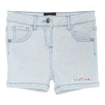 John Richmond Short In Denim Tinta Unita con Logo per Bambina RIP25031SHJXX AZZURRO JOHN RICHMOND 