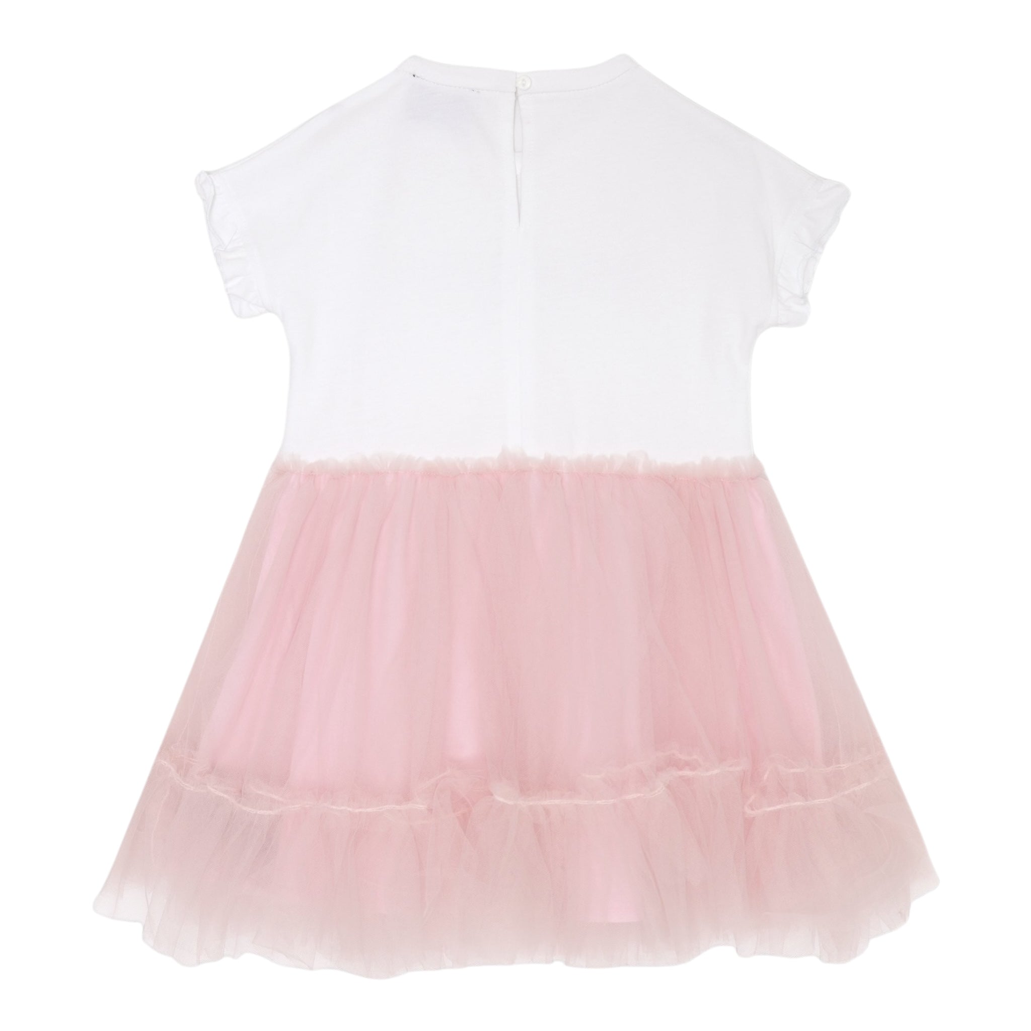 John Richmond Abito Mezza Manica Bicolore con Gonna Tulle per Neonata RIP25043VE BIANCO/ROSA JOHN RICHMOND 