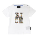 John Richmond T-Shirt Girocollo Tinta Unita con Stampa per Neonato RIP25051TSX BIANCO JOHN RICHMOND 