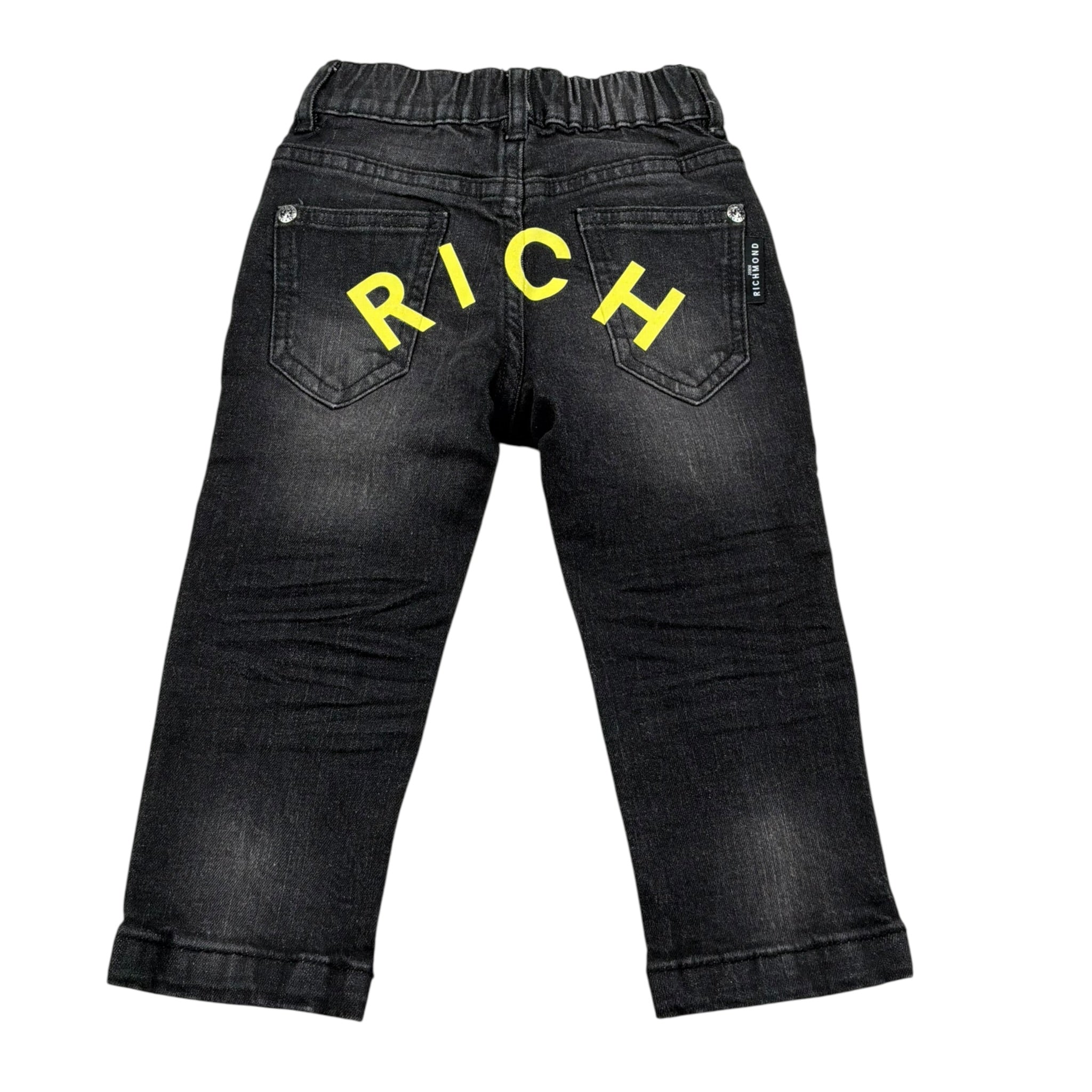 John Richmond Jeans Tinta Unita con Elastico In Vita per Neonato RIP25065JE NERO JOHN RICHMOND 