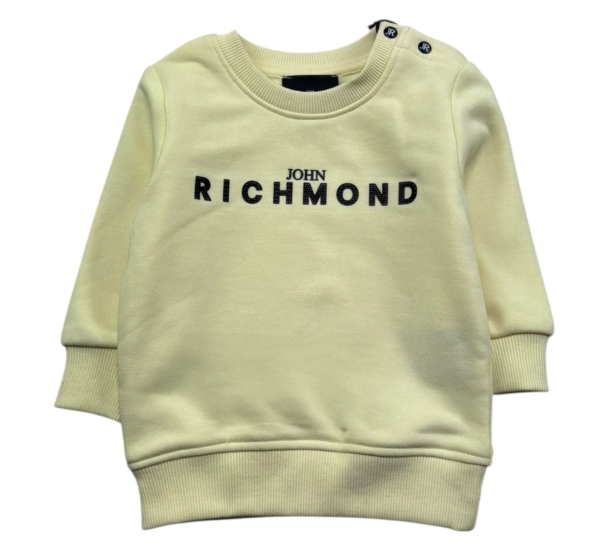 John Richmond Felpa Chiusa Girocollo Tinta Unita con Stampa per Neonato RIP26002FE GIALLO JOHN RICHMOND 