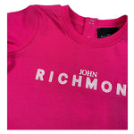 John Richmond Abito Mezza Manica Tinta Unita con Logo per Neonata RIP26034VE FUXIA JOHN RICHMOND 