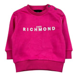 John Richmond Felpa Chiusa Girocollo Tinta Unita con Logo per Neonata RIP26036FEA FUXIA JOHN RICHMOND 
