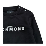 John Richmond Felpa Chiusa Girocollo Tinta Unita con Logo per Neonato RIP26036FE NERO JOHN RICHMOND 