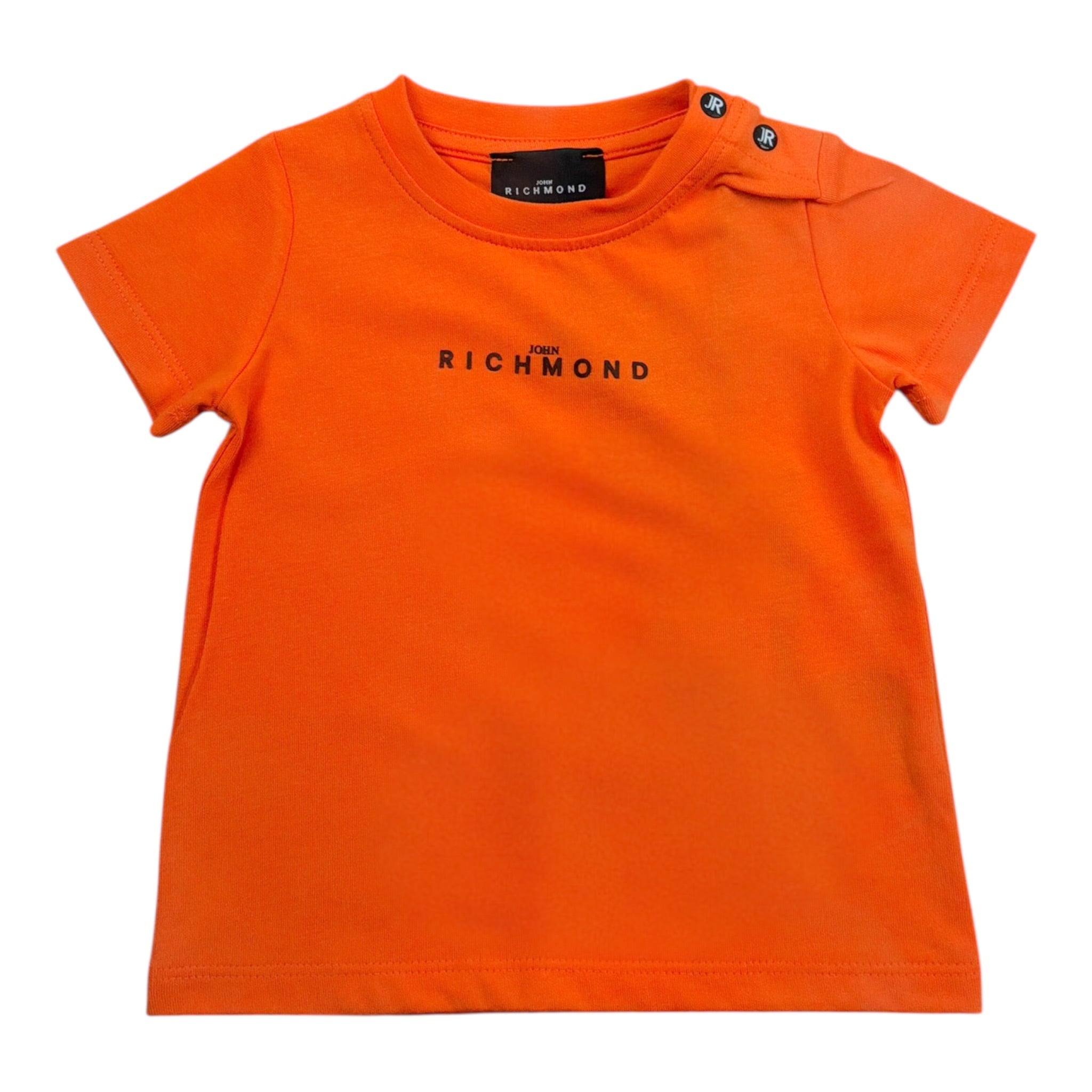 t-shirt tinta unita con logo RIP26110TS ARANCIONE JOHN RICHMOND 