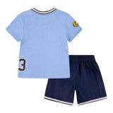 Jordan Completo Tinta Unita 2 Pezzi T-Shirts-Bermuda per Neonato 65D969 AZZURRO JORDAN 